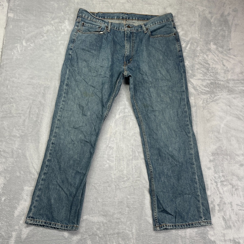 Levi's 559 Jeans Mens 38x30 Blue Denim Medium Wash Red Tab Grunge Straight Leg